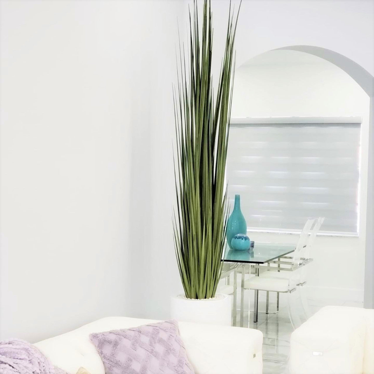 Dax Vase (Größe L) mit Schilfgras